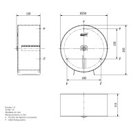 MEDIDAS DISPENSADOR BOBINA PAPEL SIMEX